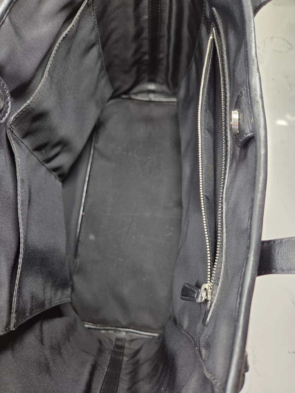 Christian Dior Black Quilted Patent Leather Panarea Medium Tote Bag + COA